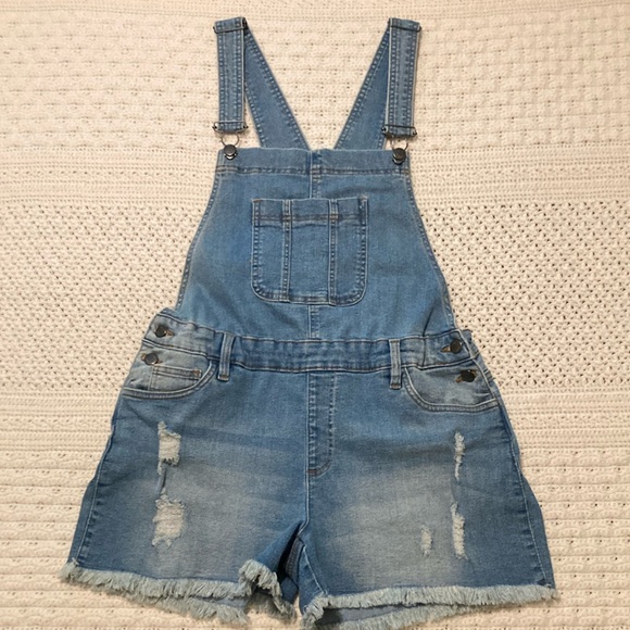 VENUS Pants - VENUS Blue Distressed Jean Shorts